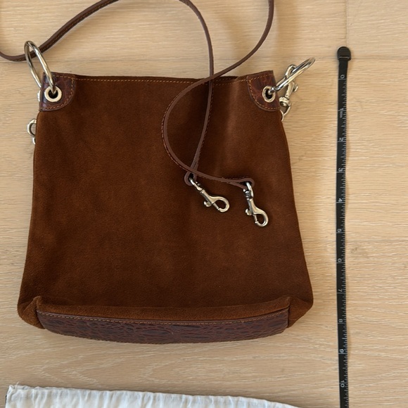 Little Liffner brown suede small bag, two straps + dust bag - Picture 7 of 9